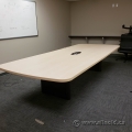 Teknion Blonde 12 ft Boardroom Table w/ Power Data Grommet